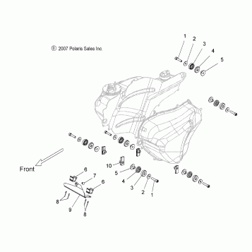 FUEL SYSTEM, FUEL TANK MOUNTING - V15SW36 ALL OPTIONS (49VICFUELMTG08VN)