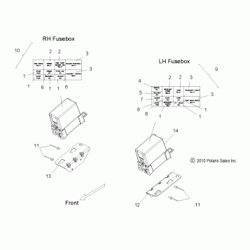 ELECTRICAL, FUSEBOX - V11SW36/SA36/AW36 ALL OPTIONS (49VICFUSEBOX11VN)