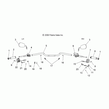STEERING, HANDLEBAR - V07AB26/GB26 ALL OPTIONS (49VICHANDLEBAR07VEGAS)