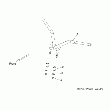 STEERING, HANDLEBAR MOUNTING, DRAGBAR - V08HB26/HS26 ALL OPTIONS (49VICHANDLEBAR08HMR)