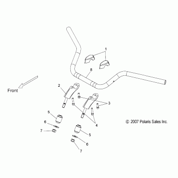STEERING, HANDLEBAR MOUNTING, PULLBACK - V08HB26/HS26 ALL OPTIONS (49VICHANDLEBAR08VEGAS)