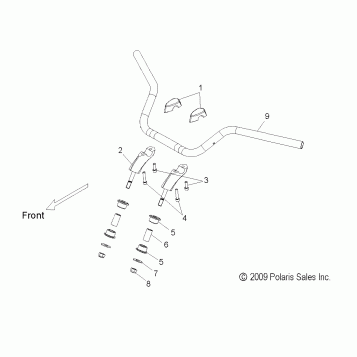 STEERING, HANDLEBAR MOUNTING - V10HB36DD/HS36DC/BB26DA ALL OPTIONS (49VICHANDLEBAR10HMR)