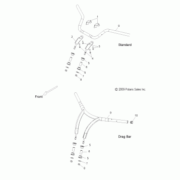 STEERING, HANDLEBAR MOUNTING - V10XB36DAP/LKP/XC36DN ALL OPTIONS (49VICHANDLEBAR10JP)