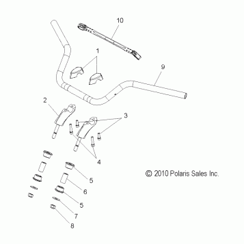 STEERING, HANDLEBAR MOUNTING - V12GB36/GA36/ZB36 ALL OPTIONS (49VICHANDLEBAR09VEGAS)