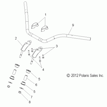 STEERING, HANDLEBAR MOUNTING - V14RB36 ALL OPTIONS (49VICHANDLEBAR13R)