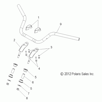 STEERING, HANDLEBAR MOUNTING - V16GB36 ALL OPTIONS (49VICHANDLEBAR13VGS)
