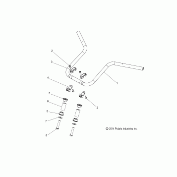 STEERING, HANDLEBAR MOUNTING - V15CW/DB/DW/TW36 ALL OPTIONS (49VICHANDLEBAR15CC)