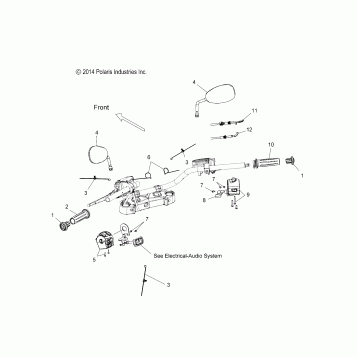STEERING, HANDLEBAR ASM. and CONTROLS - V16DA36 ALL OPTIONS (49VICHANDLEBARASM15CC8)