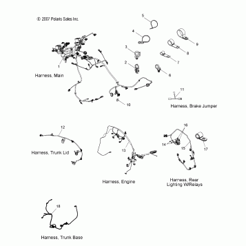 ELECTRICAL, WIRE HARNESS - V08SB36/SD36 ALL OPTIONS (49VICHARNESS08VN)