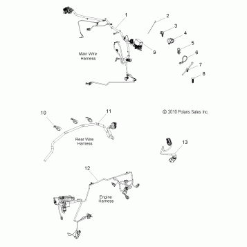 ELECTRICAL, WIRE HARNESSES - V11HA36/HB36/HS36 ALL OPTIONS (49VICHARNESS11HMR)