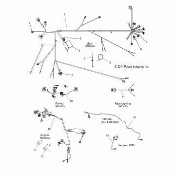 ELECTRICAL, WIRE HARNESSES - V15UW/YW/ZW36 ALL OPTIONS (49VICHARNESS15MAG)