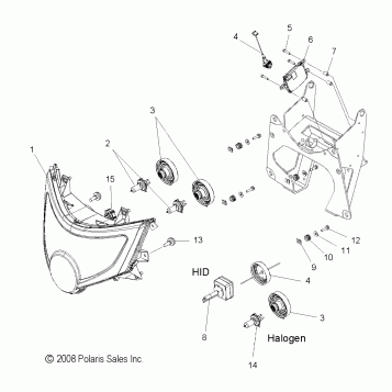 ELECTRICAL, HEADLIGHT - V09SB36/SC36/SD36/SZ36 ALL OPTIONS (49VICHEADLIGHT09VN)