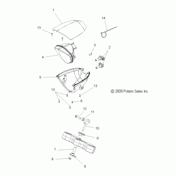 ELECTRICAL, HEADLIGHT, VEGAS LOW - V10LB26 ALL OPTIONS (49VICHEADLIGHT10VGSLO)