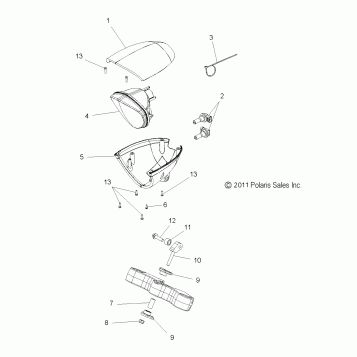 ELECTRICAL, HEADLIGHT - V12CB36NP/NPC/NPA (49VICHEADLIGHT12KP)