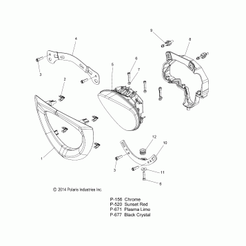 ELECTRICAL, HEADLIGHT W/FAIRING - V15UW/YW/ZW36 ALL OPTIONS (49VICHEADLIGHTFRG15MAG)