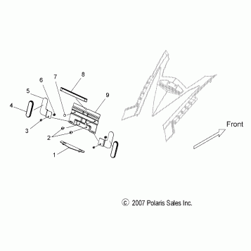 CHASSIS, LICENSE PLATE BRACKET - V08SB36/SD36 ALL OPTIONS (49VICLP08VN)