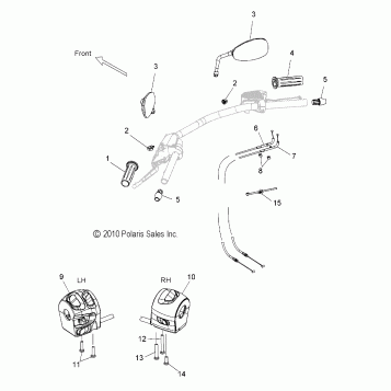 STEERING, CONTROLS and MIRRORS - V10HB36DD/HS36DC/BB26DA ALL OPTIONS (49VICMIRRORS08VEGAS)