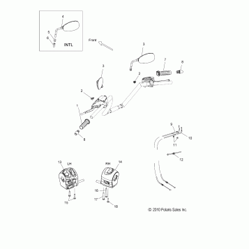 STEERING, CONTROLS and MIRRORS - V15WB36/WW36 ALL OPTIONS (49VICMIRRORS12HB)