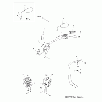 STEERING, CONTROLS and MIRRORS - V12HS36/HA36 ALL OPTIONS (49VICMIRRORS12HMR)