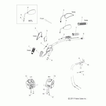 STEERING, CONTROLS and MIRRORS - V13GA36EA/NA/NAA/NAC (49VICMIRRORS12VGS)