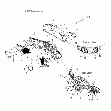 BODY, INSTRUMENT PANEL and VISOR - V15SW36 ALL OPTIONS (49VICPANEL08VN)