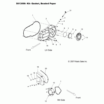 ENGINE, SIDE COVERS - V08BC26/XB26 ALL OPTIONS (49VICPRIMARYCVR08VEGAS)