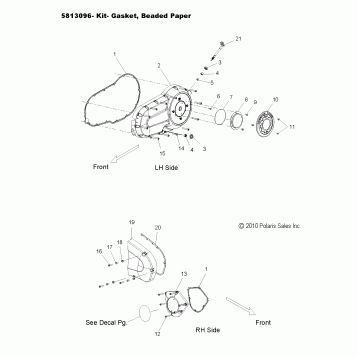 ENGINE, SIDE COVERS - V15WB36/WW36 ALL OPTIONS (49VICPRIMARYCVR11JP)