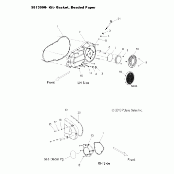 ENGINE, SIDE COVERS - V12GB36/GA36/ZB36 ALL OPTIONS (49VICPRIMARYCVR11VGS)