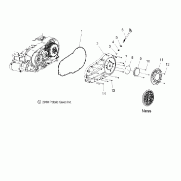 ENGINE, PRIMARY COVER - V11SW36/SA36/AW36 ALL OPTIONS (49VICPRIMARYCVR11VN)