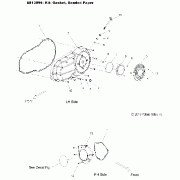 ENGINE, SIDE COVERS - V16DA36 ALL OPTIONS (49VICPRIMARYCVR14CR)