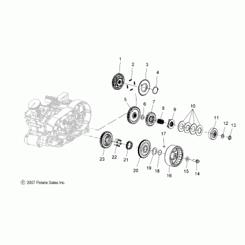 DRIVE TRAIN, PRIMARY DRIVE - V08BC26/XB26 ALL OPTIONS (49VICPRIMARYDRV08VEGAS)