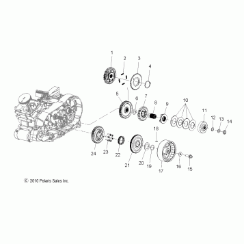 DRIVE TRAIN, PRIMARY DRIVE - V11BB36/DB36/DC36/EB36 ALL OPTIONS (49VICPRIMARYDRV11VGS)