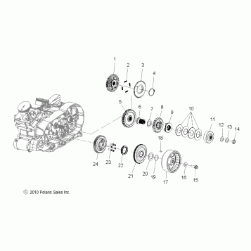 DRIVE TRAIN, PRIMARY DRIVE - V11SW36/SA36/AW36 ALL OPTIONS (49VICPRIMARYDRV11VGS)