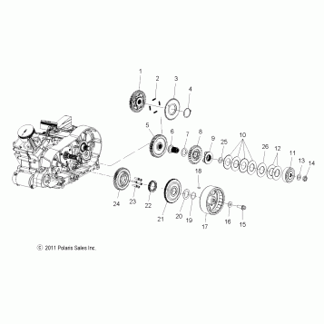 DRIVE TRAIN, PRIMARY DRIVE - V16DA36 ALL OPTIONS (49VICPRIMARYDRV13S)