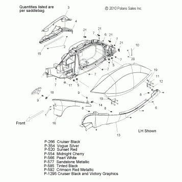 BODY, SADDLEBAG ASM. - V11SW36/SA36/AW36 ALL OPTIONS (49VICSADDLEBAG11VN)