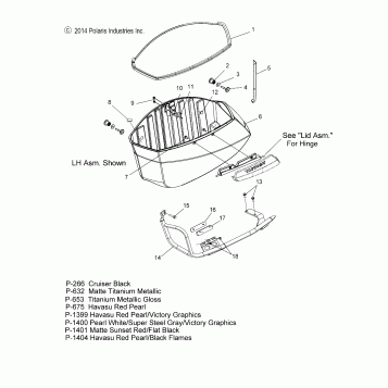 BODY, SADDLEBAG ASM., BIN - V15CW/DB/DW/TW36 ALL OPTIONS (49VICSADDLEBAG15CC)