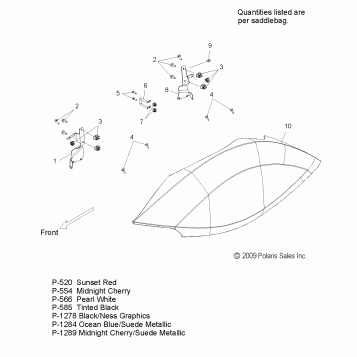 BODY, SADDLEBAG LID - V10SD36/SC36/VB36 ALL OPTIONS (49VICSADDLEBAGLID10VN)