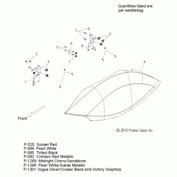 BODY, SADDLEBAG LID - V11SW36/SA36/AW36 ALL OPTIONS (49VICSADDLEBAGLID11VN)