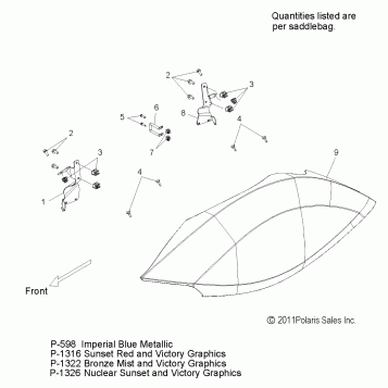BODY, SADDLEBAG LID - V12SW36/AW36 ALL OPTIONS (49VICSADDLEBAGLID12VN)