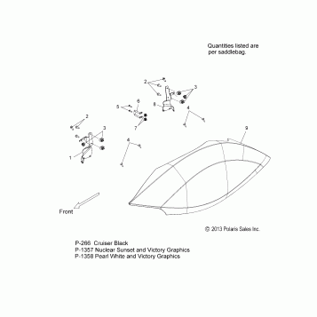 BODY, SADDLEBAG LID - V14SW36 ALL OPTIONS (49VICSADDLEBAGLID14VN)
