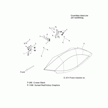 BODY, SADDLEBAG LID - V15SW36 ALL OPTIONS (49VICSADDLEBAGLID15VN)