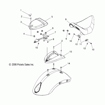 BODY, SEAT - V07XB26/BC26 ALL OPTIONS (49VICSEAT07JACK)
