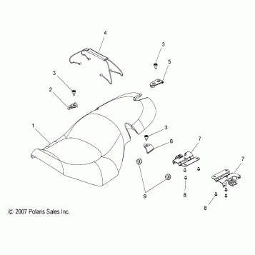 BODY, SEAT - V08HB26/HS26 ALL OPTIONS (49VICSEAT08HMR)