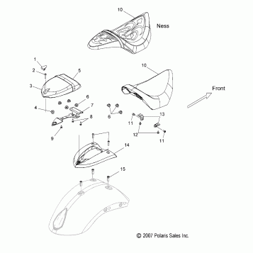 BODY, SEAT - V08BC26/XB26 ALL OPTIONS (49VICSEAT08JP)