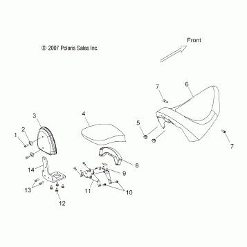 BODY, SEAT and BACKREST - V08CB26/CD26/PB26 ALL OPTIONS (49VICSEAT08KING)