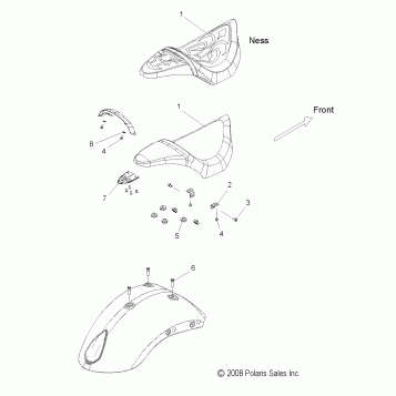 BODY, SEAT - V10XB36DAP/LKP/XC36DN ALL OPTIONS (49VICSEAT09JP)