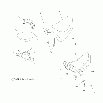 BODY, SEAT - V09AB26/GB26/LB26 ALL OPTIONS (49VICSEAT09VEGAS)