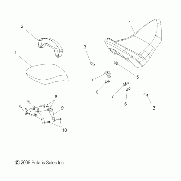 BODY, SEAT - V10AB26/LB26 ALL OPTIONS (49VICSEAT10VGS)