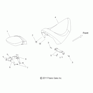 BODY, SEAT and BACKREST - V12CB36NP/NPC/NPA (49VICSEAT12KP)