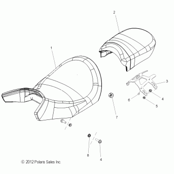 BODY, SEAT ASM. - V14RB36 ALL OPTIONS (49VICSEAT13R)